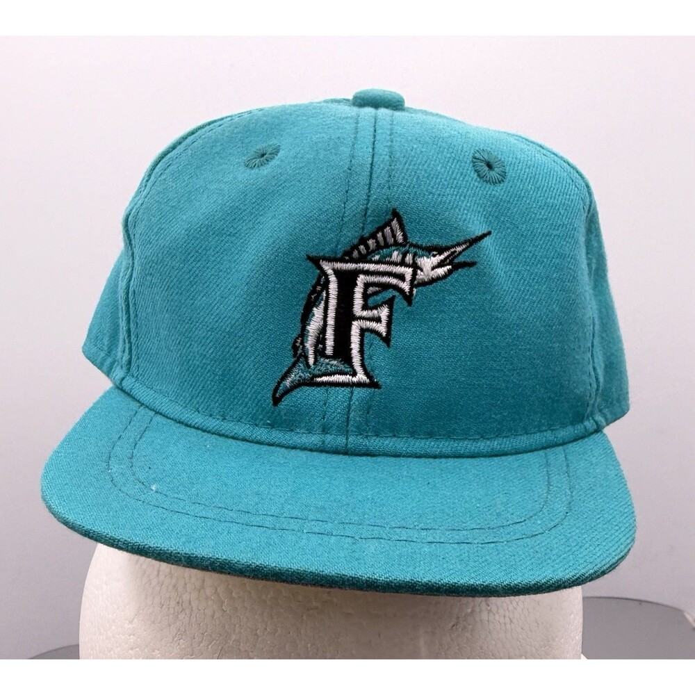 Vintage Florida Marlins Hat Infant Snapback Teal MLB Baseball 90s Cap Sz 3 1/8